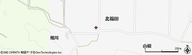 秋田県由利本荘市北福田飛川下川原周辺の地図