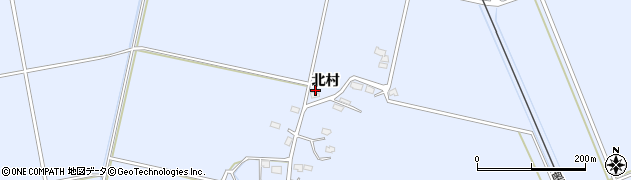 秋田県大仙市大曲北村周辺の地図