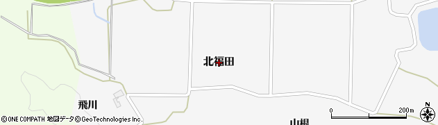 秋田県由利本荘市北福田周辺の地図