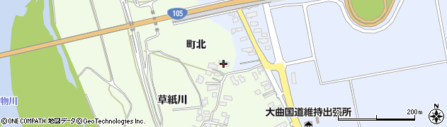 秋田県大仙市川目町北周辺の地図