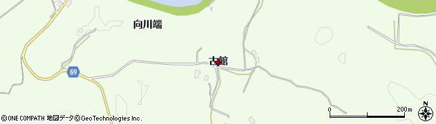 秋田県由利本荘市岩谷町（古館）周辺の地図