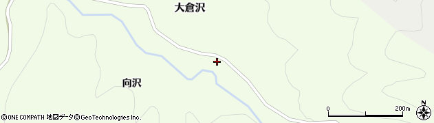 秋田県由利本荘市大倉沢大沢172周辺の地図