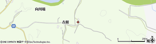 秋田県由利本荘市岩谷町古館103周辺の地図