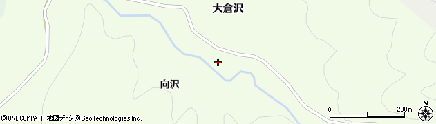 秋田県由利本荘市大倉沢大沢162周辺の地図