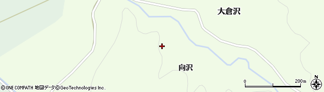 秋田県由利本荘市大倉沢向沢158周辺の地図