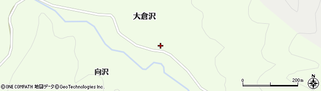 秋田県由利本荘市大倉沢大沢167周辺の地図