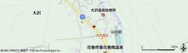 岩手県花巻市湯口大沢周辺の地図