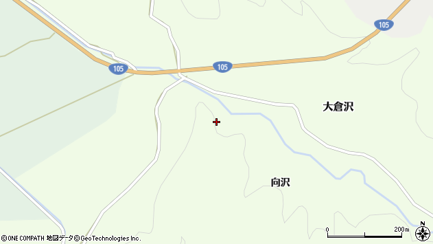 〒018-0733 秋田県由利本荘市大倉沢の地図