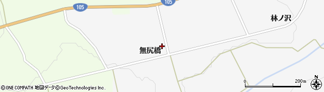 秋田県大仙市南外無尻橋38周辺の地図
