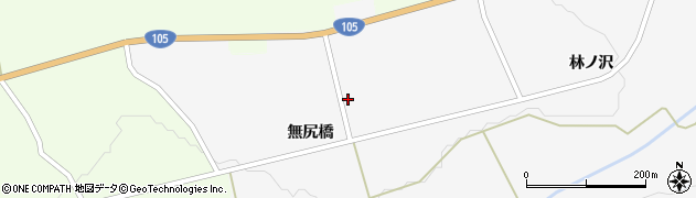 秋田県大仙市南外無尻橋32周辺の地図