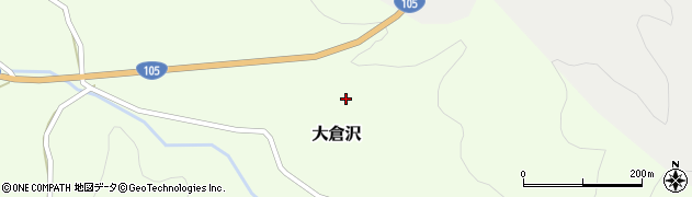 秋田県由利本荘市大倉沢大沢98周辺の地図