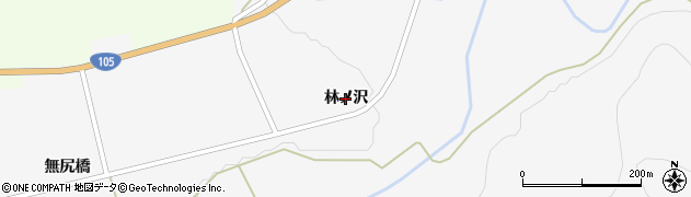 秋田県大仙市南外（林ノ沢）周辺の地図