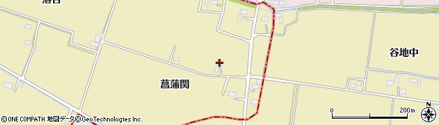 秋田県大仙市和合（菖蒲関）周辺の地図