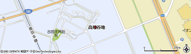 秋田県大仙市大曲高畑谷地周辺の地図