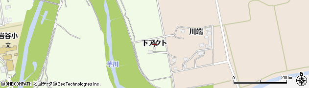 秋田県由利本荘市岩谷町下アクト周辺の地図