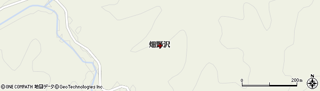 秋田県由利本荘市小栗山畑野沢周辺の地図