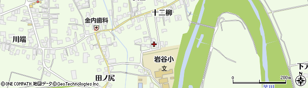 秋田県由利本荘市岩谷町十二柳5周辺の地図