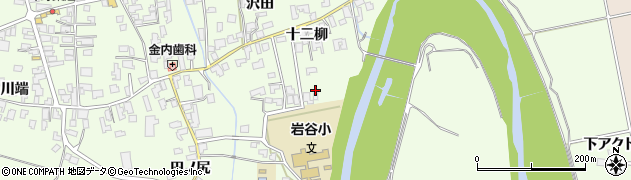 秋田県由利本荘市岩谷町十二柳4周辺の地図