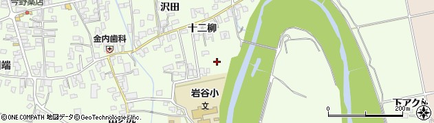 秋田県由利本荘市岩谷町十二柳3周辺の地図