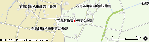 岩手県花巻市石鳥谷町東中島（第９地割）周辺の地図