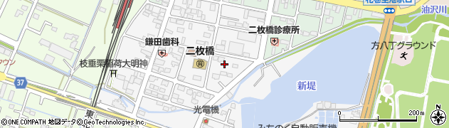 岩手県花巻市二枚橋町南周辺の地図