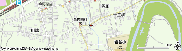 秋田県由利本荘市岩谷町十二柳100周辺の地図