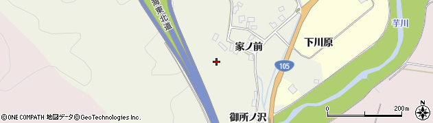 秋田県由利本荘市米坂周辺の地図