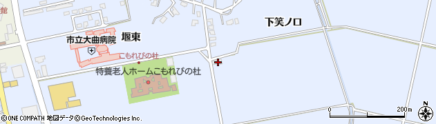 秋田県大仙市大曲下笑ノ口184周辺の地図