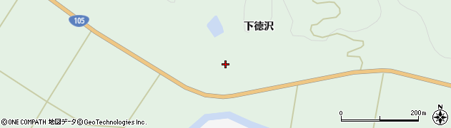 秋田県由利本荘市徳沢（大石沢）周辺の地図