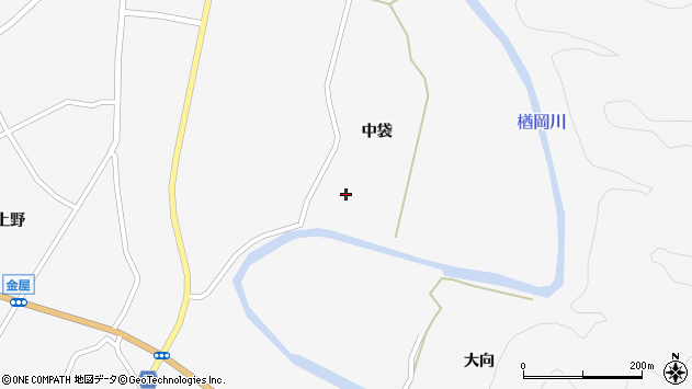 〒019-1904 秋田県大仙市南外中袋の地図
