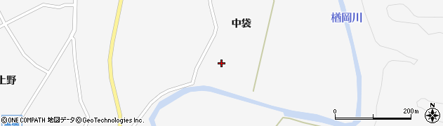 秋田県大仙市南外（中袋）周辺の地図