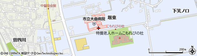 秋田県大仙市飯田堰東210周辺の地図