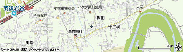 秋田県由利本荘市岩谷町十二柳135周辺の地図