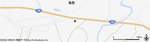 秋田県大仙市南外及位周辺の地図