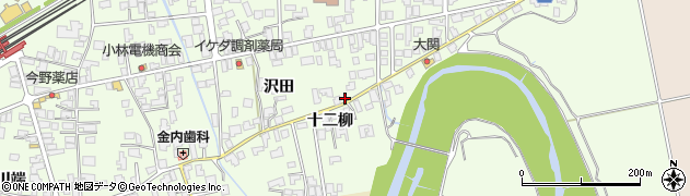 秋田県由利本荘市岩谷町十二柳126周辺の地図