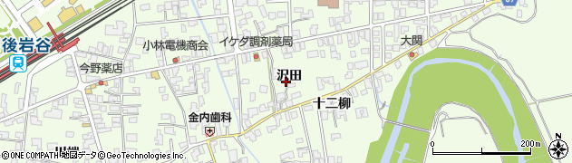 秋田県由利本荘市岩谷町沢田22周辺の地図