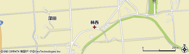 秋田県大仙市大曲西根林西周辺の地図