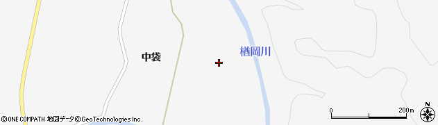 秋田県大仙市南外東中袋周辺の地図