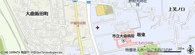 秋田県大仙市飯田堰東147周辺の地図