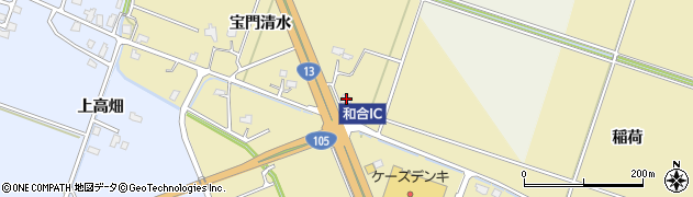 秋田県大仙市和合宝門清水70周辺の地図