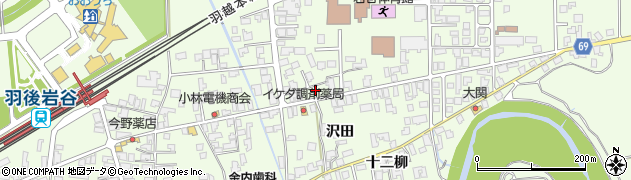 秋田県由利本荘市岩谷町日渡周辺の地図