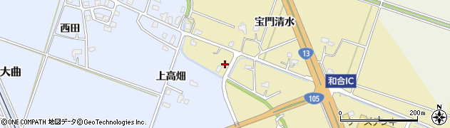 秋田県大仙市和合宝門清水96周辺の地図