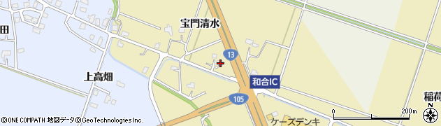 秋田県大仙市和合宝門清水25周辺の地図