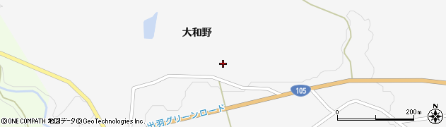 秋田県大仙市南外大和野周辺の地図