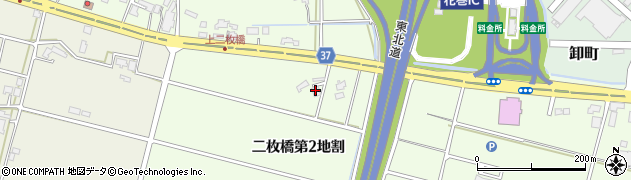 岩手県花巻市二枚橋第２地割周辺の地図