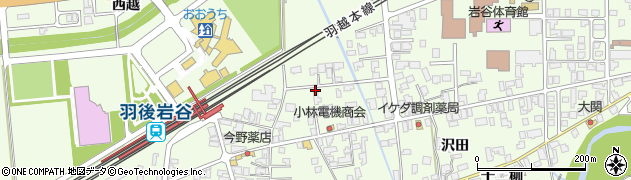 秋田県由利本荘市岩谷町日渡214周辺の地図