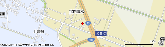 秋田県大仙市和合宝門清水24周辺の地図
