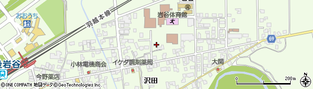 秋田県由利本荘市岩谷町日渡91周辺の地図