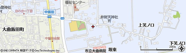 秋田県大仙市飯田堰東185周辺の地図