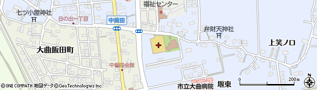 秋田県大仙市飯田堰東176周辺の地図